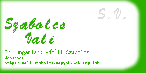 szabolcs vali business card